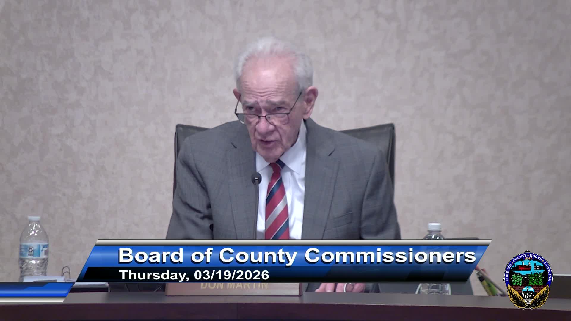 Thumbnail image for Forsyth County Board of Commissioners Meeting March 19 2026