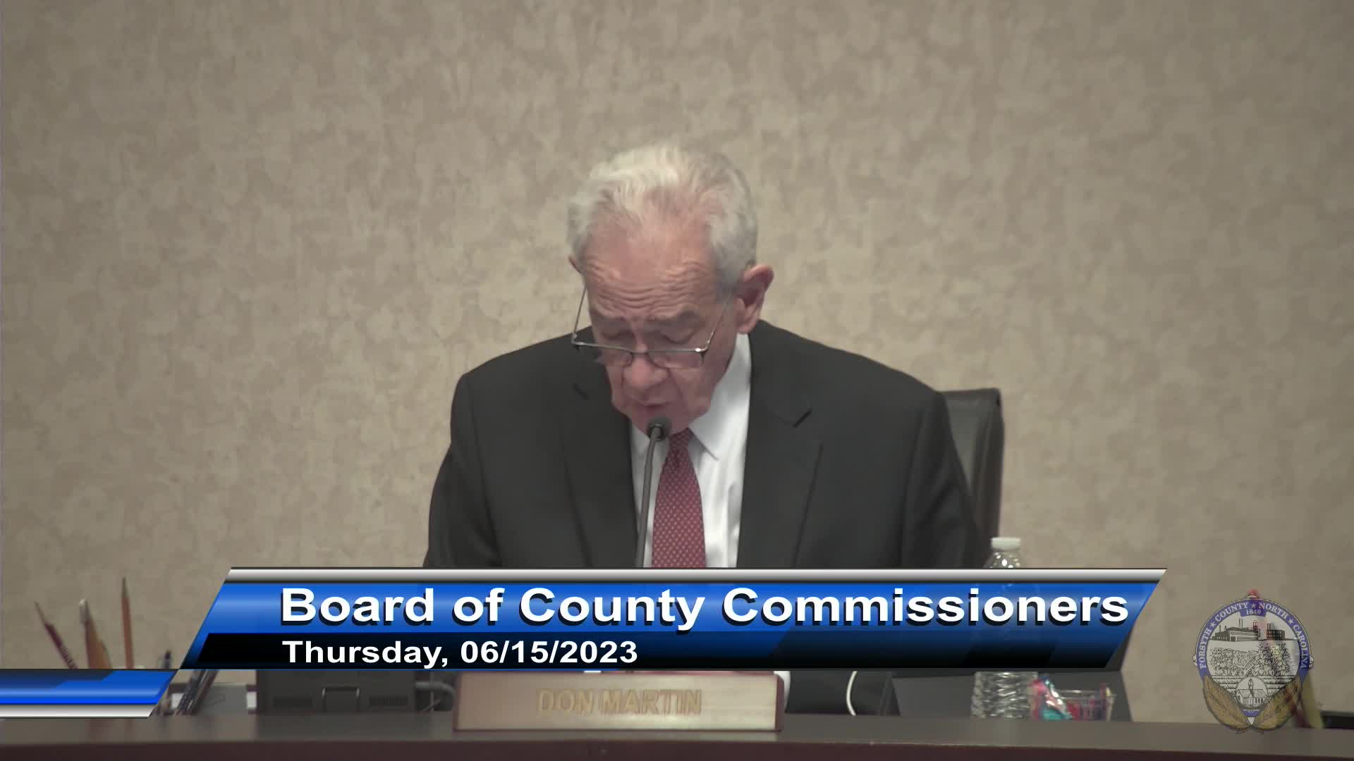Thumbnail image for Forsyth County Board of Commissioners Meeting June 15 2023