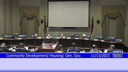 Thumbnail image for Community Development Housing General Government Committee Meeting November 13 2023