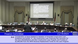 Thumbnail image for Finance Committee Meeting November 14 2023